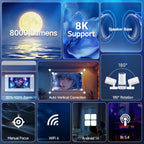CineCube – Smart Mini Beamer met Wifi en Bluetooth