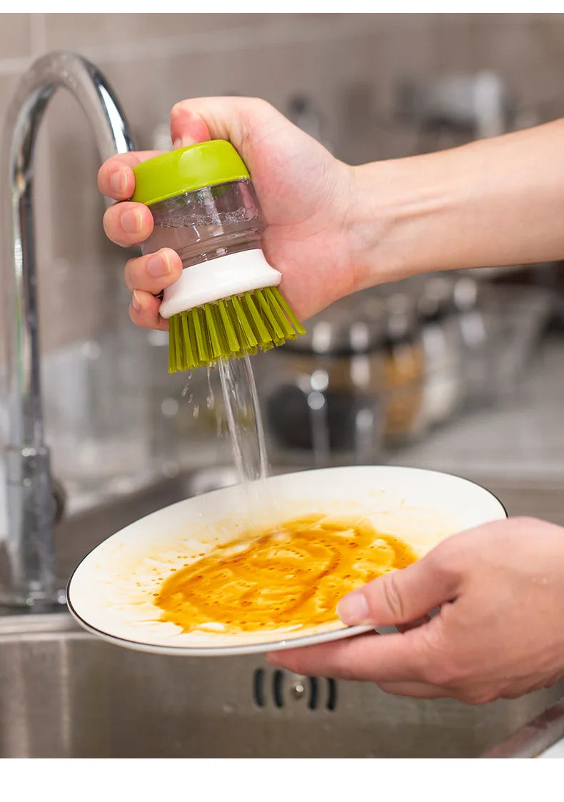 SoapFlow – Afwasborstel met Geïntegreerde Zeepdispenser