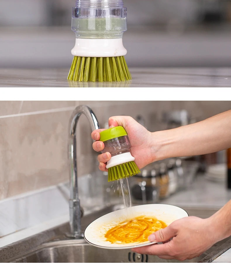 SoapFlow – Afwasborstel met Geïntegreerde Zeepdispenser