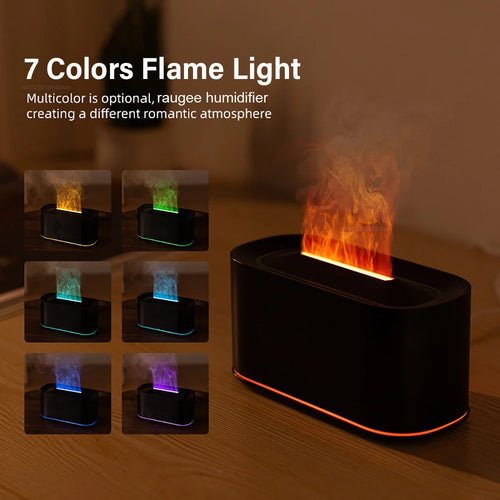 FlameMist Aroma – USB-luchtbevochtiger met vlameffect en sfeerverlichting