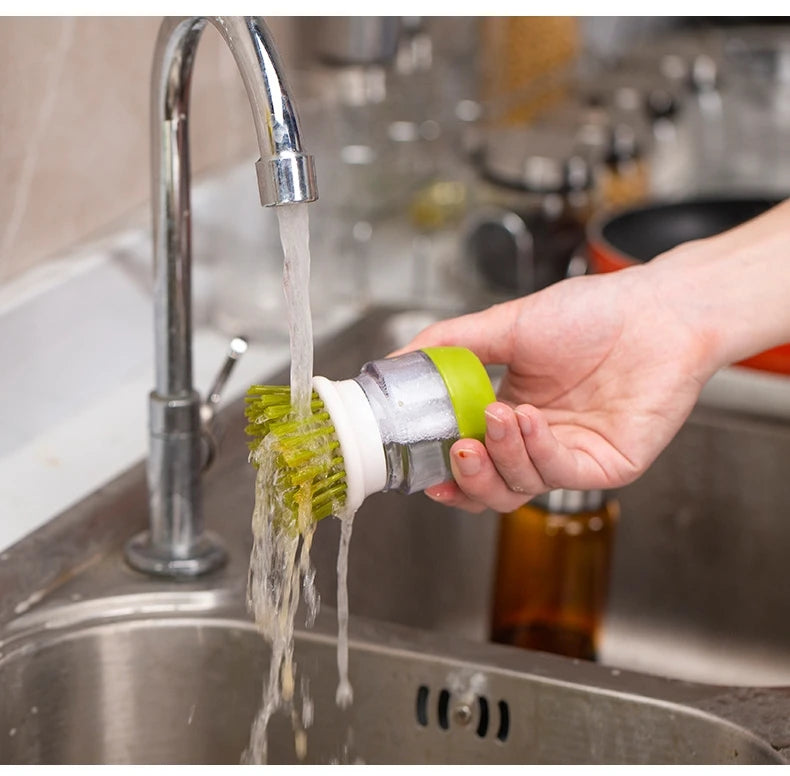 SoapFlow – Afwasborstel met Geïntegreerde Zeepdispenser