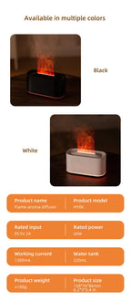 FlameMist Aroma – USB-luchtbevochtiger met vlameffect en sfeerverlichting